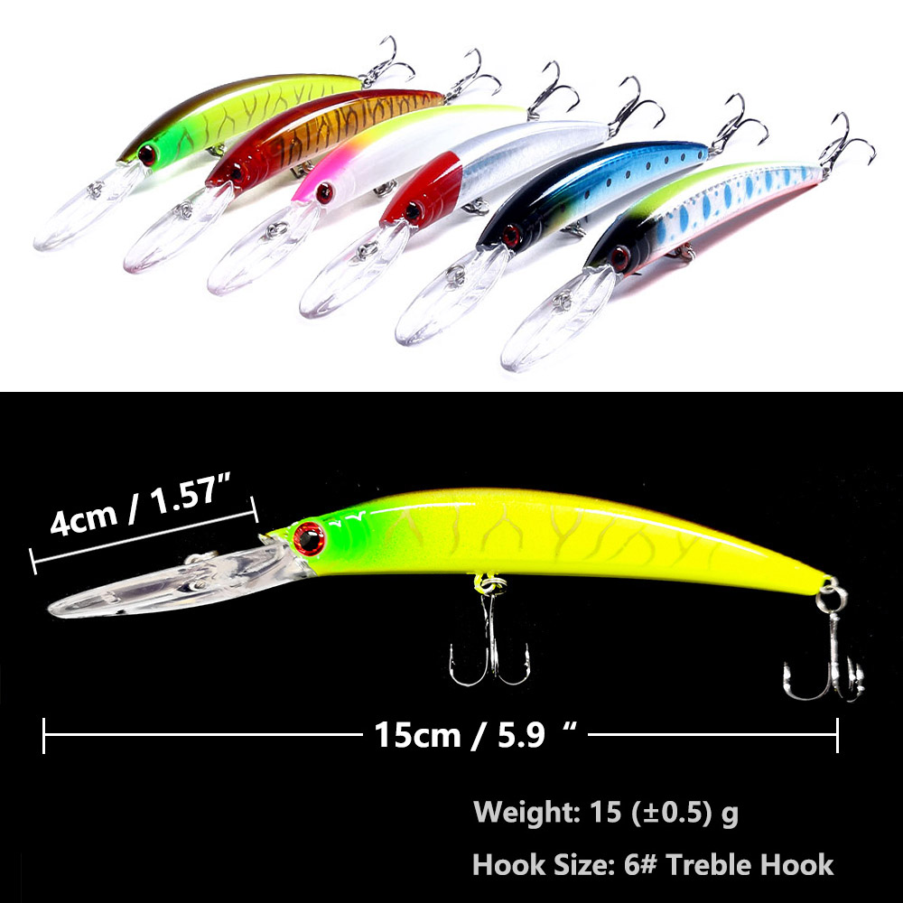 1PCS 15cm 15g  Deep Diving Jer - огляд і ціна Fishing Lure Swimbait