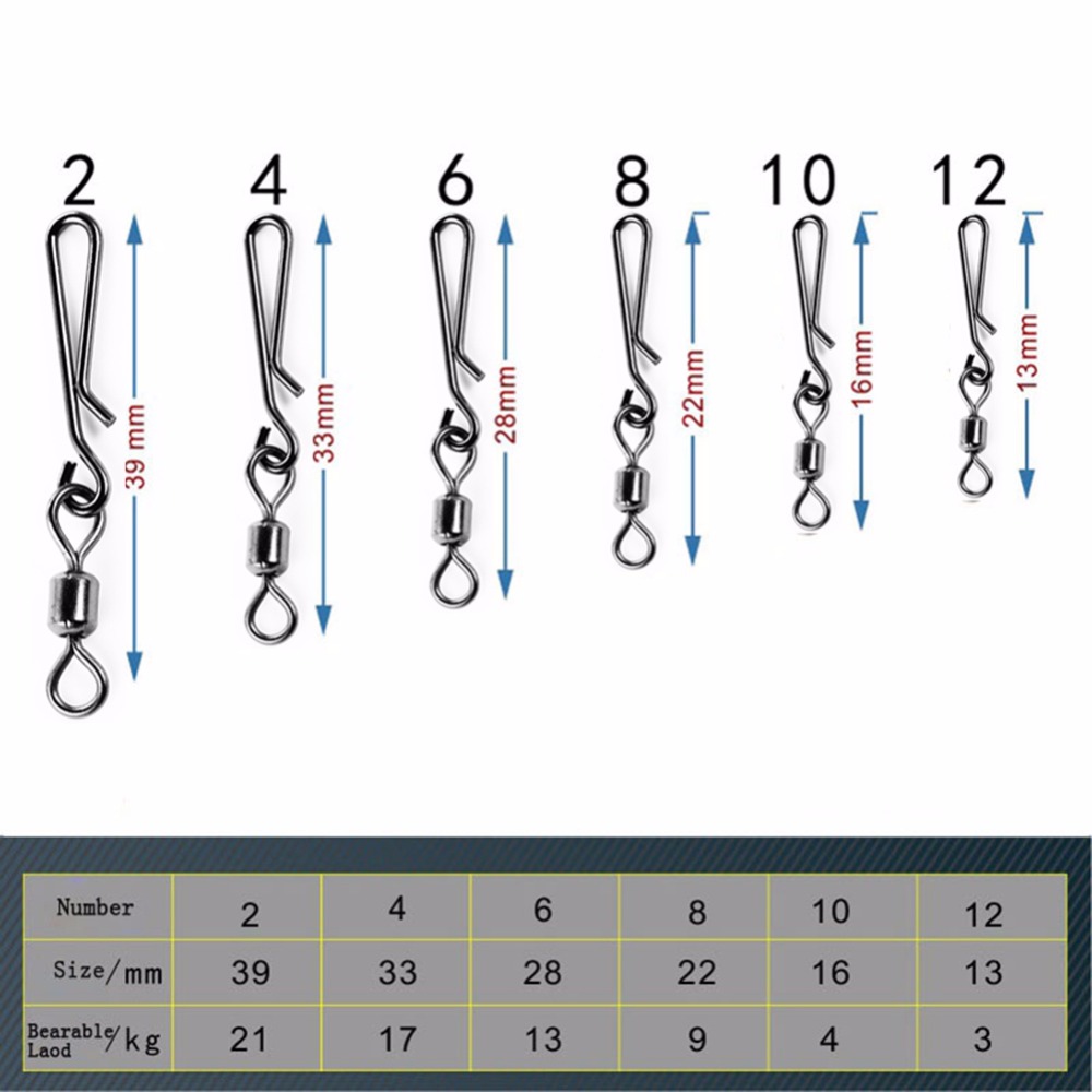 50pcs Box Rolling Swivel With  - огляд і ціна Fishing Lure Box